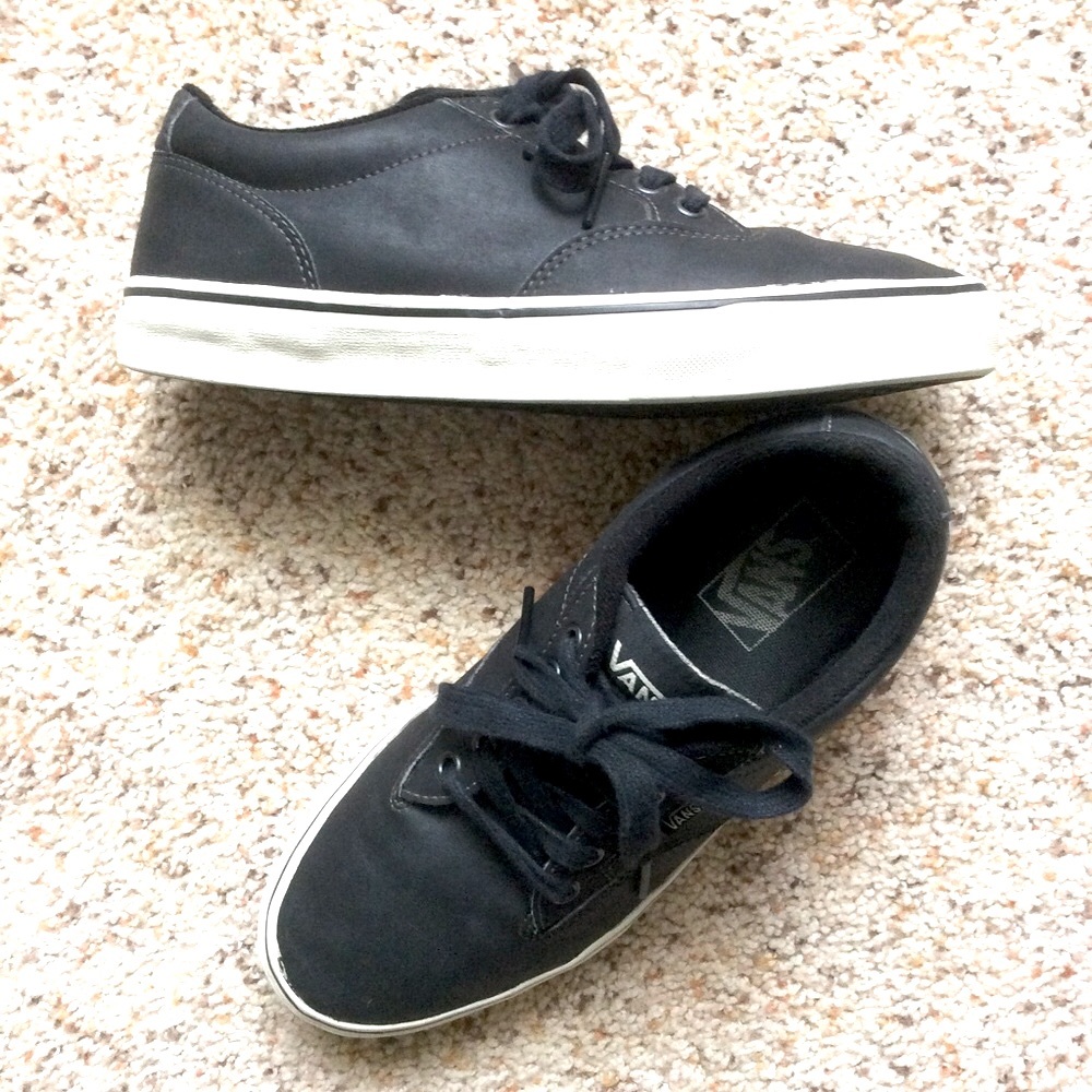 Vans Men’s Black Lace Up Board Shoes Sz 7 Skate Streetwear Gorpcore Activewear